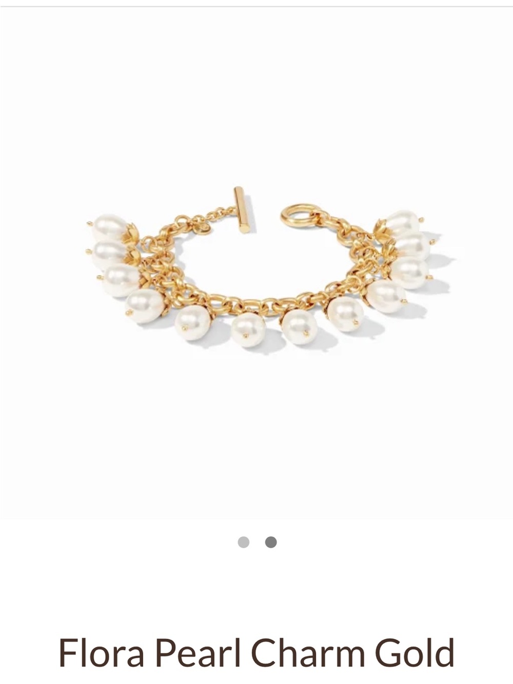 Julie Vos Gold Pearl Charm Bracelet